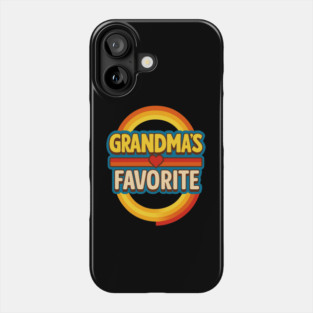 Grandmas Favorite Cute Rainbow Retro Heart Grandchild Phone Case