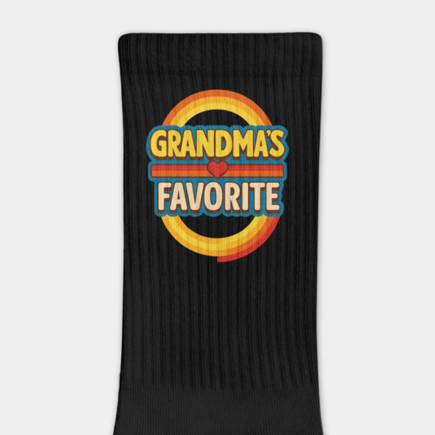 Grandmas Favorite Cute Rainbow Retro Heart Grandchild by logiamerch