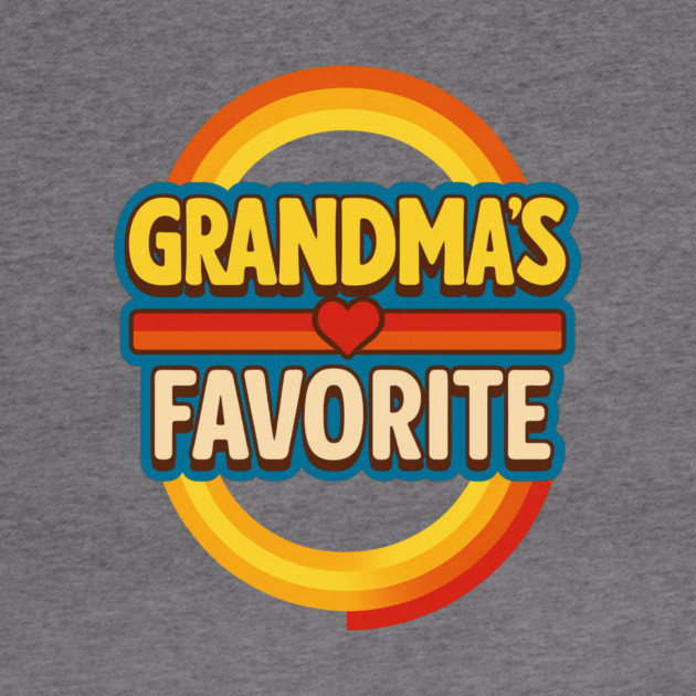 Grandmas Favorite Cute Rainbow Retro Heart Grandchild by logiamerch