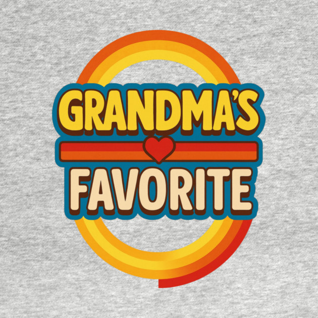 Grandmas Favorite Cute Rainbow Retro Heart Grandchild by logiamerch