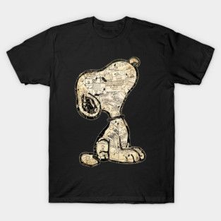 Snoopy Vintage Comic Strip Collage T-Shirt