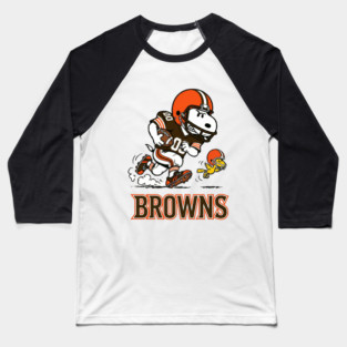 Snoopy Cleveland Football Retro Fan Baseball T-Shirt
