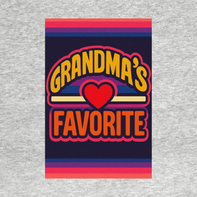 Grandmas Favorite Cute Rainbow Retro Heart Grandchild by logiamerch