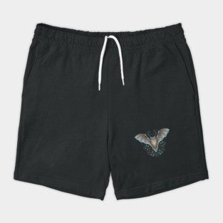 Ornamental Bat Crescent Moon Vintage Night Art Shorts