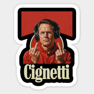 Cignetti Apparel Vintage MIddle Finger White Sticker