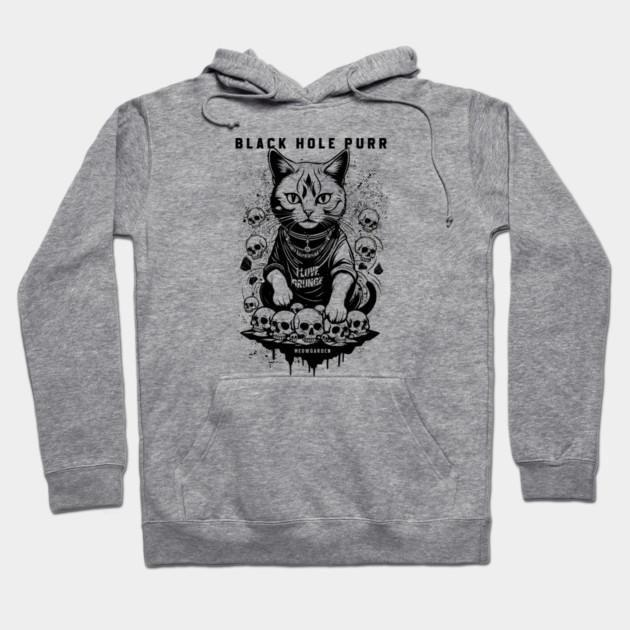BLACK HOLE PURR Hoodie by artslaves