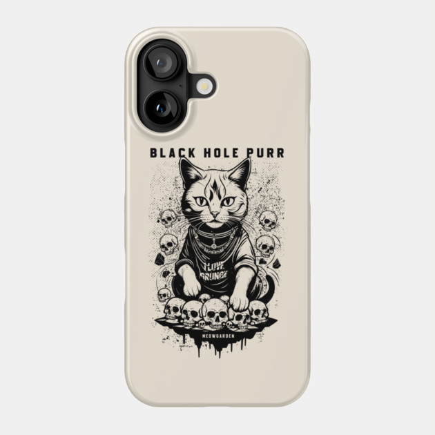 BLACK HOLE PURR Phone Case by artslaves