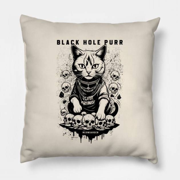 BLACK HOLE PURR Pillow by artslaves