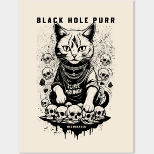 BLACK HOLE PURR Posters and Art