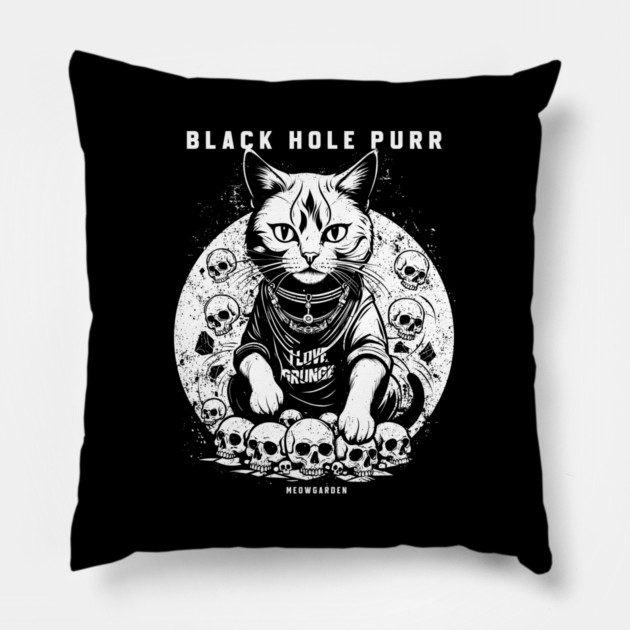 BLACK HOLE PURR Pillow by artslaves