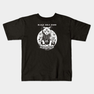 BLACK HOLE PURR Kids T-Shirt