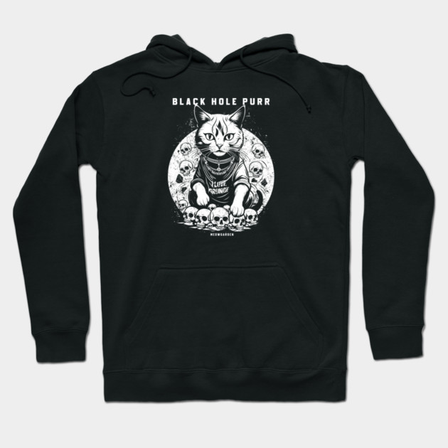 BLACK HOLE PURR Hoodie by artslaves