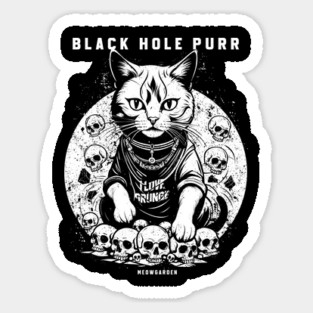 BLACK HOLE PURR Sticker