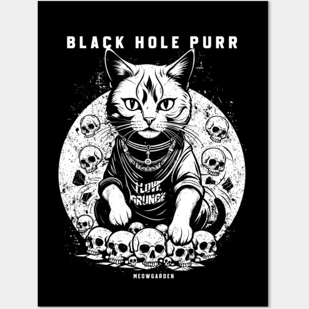 BLACK HOLE PURR Wall Art by artslaves