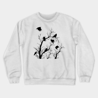 Crows in Tree Tops Crewneck Sweatshirt