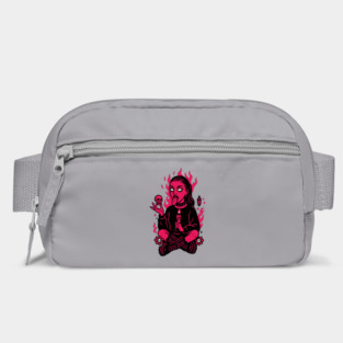 Goth Girl in Pink Flames Occult Vibes Bag