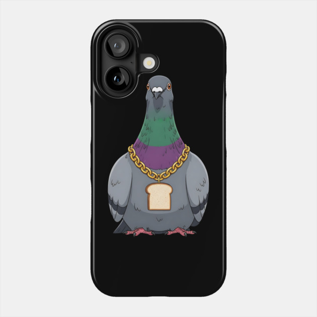 Beak Drop Pigeon Bread Chain Rap Bird Phone Case by Designed By Marty