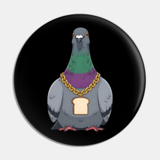 Beak Drop Pigeon Bread Chain Rap Bird Pin