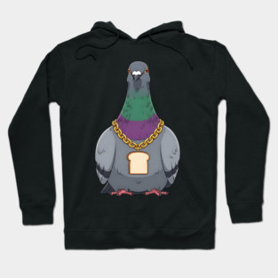 Beak Drop Pigeon Bread Chain Rap Bird Hoodie
