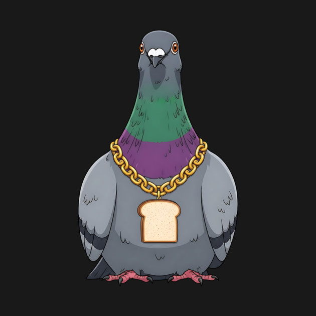 Beak Drop Pigeon Bread Chain Rap Bird by Designed By Marty