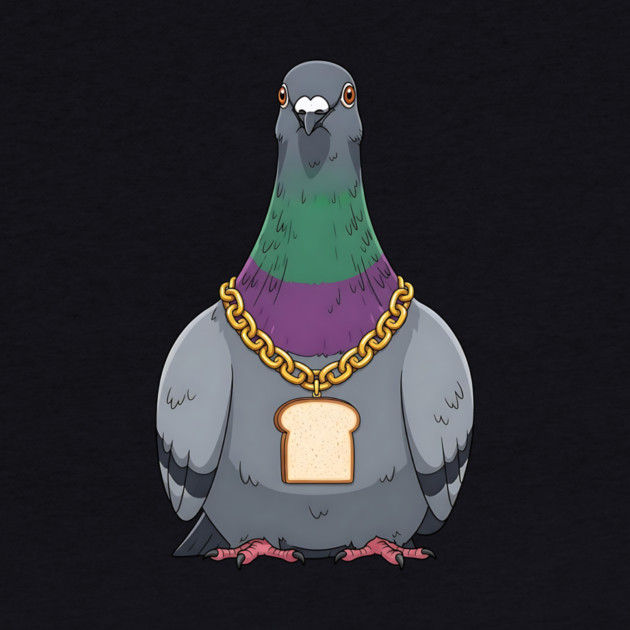 Beak Drop Pigeon Bread Chain Rap Bird by Designed By Marty