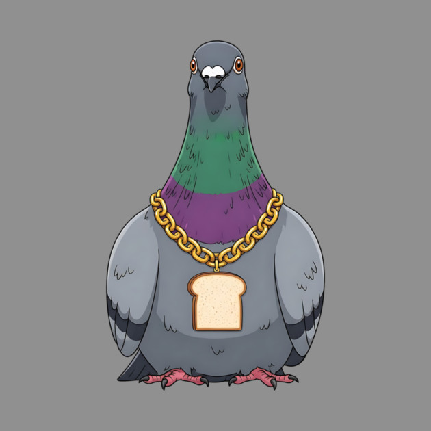 Beak Drop Pigeon Bread Chain Rap Bird by Designed By Marty