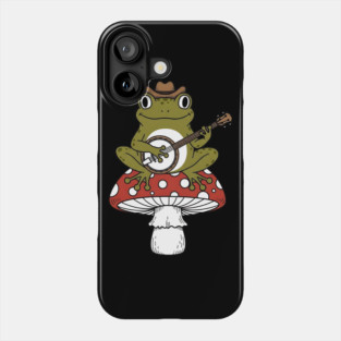 Honky Tonk Toadstool Banjo Frog Phone Case