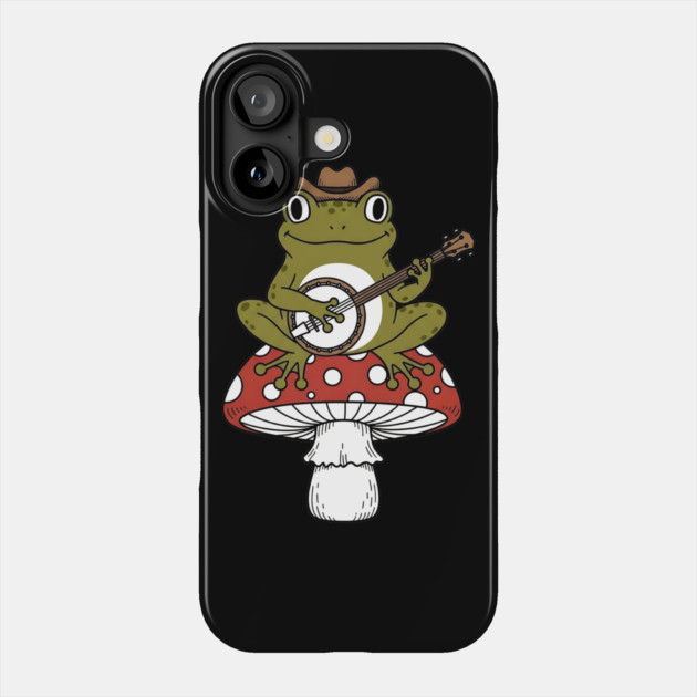 Honky Tonk Toadstool Banjo Frog Phone Case by Designed By Marty