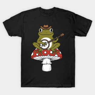 Honky Tonk Toadstool Banjo Frog T-Shirt