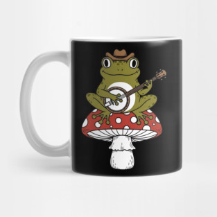 Honky Tonk Toadstool Banjo Frog Mug