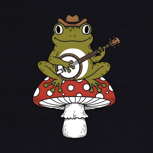 Honky Tonk Toadstool Banjo Frog by Designed By Marty