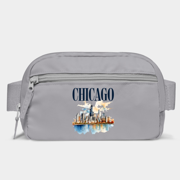 Windy City Watercolor Skyline CHICAGO by Designed By Marty