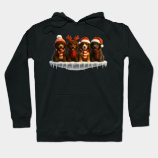 Barbet Dog Lover Illustration – Festive Holiday Design for Gifts Hoodie