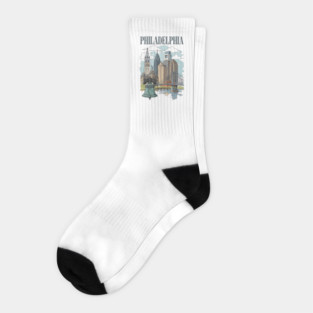 Liberty Bell & Skyline PHILADELPHIA Socks
