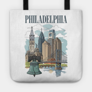 Liberty Bell & Skyline PHILADELPHIA Tote