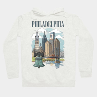 Liberty Bell & Skyline PHILADELPHIA Hoodie