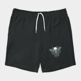 Nocturnal Celestial Bat with Vintage Florals Shorts