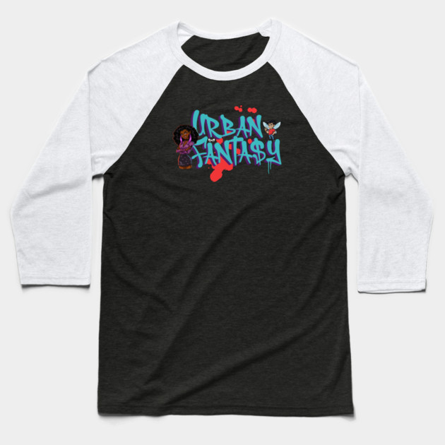 Urban Fantasy Genre Lover Baseball T-Shirt by H. R. Sinclair
