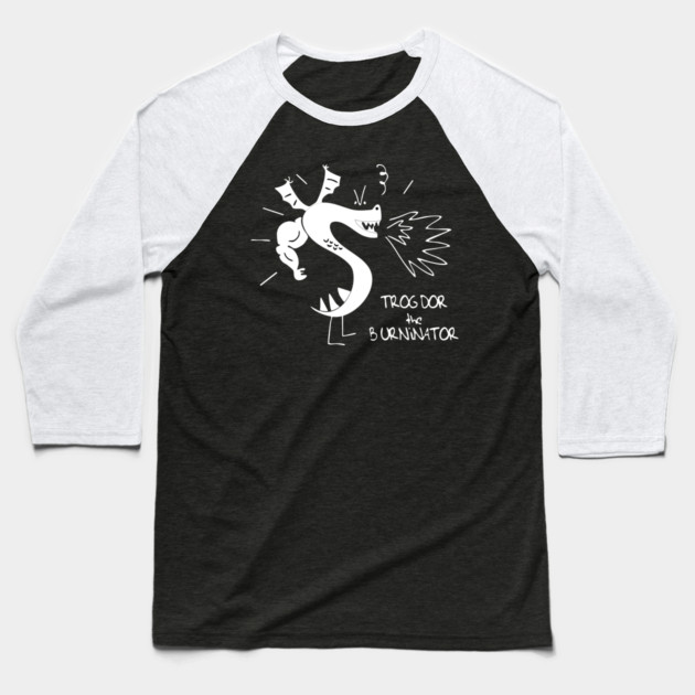 Trogdors The Burninator Baseball T-Shirt by Kelo