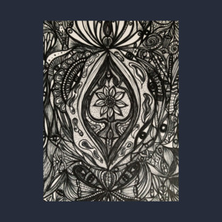 Divine Feminine Floral Yoni Pattern T-Shirt