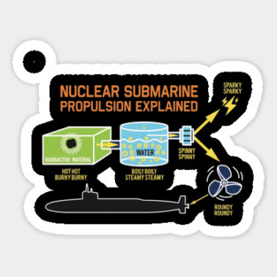 Nuclear Submarine Propulsion Funny Diagram Joke Magnet