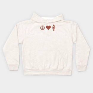 Peace Love Nutcracker Kids Hoodie
