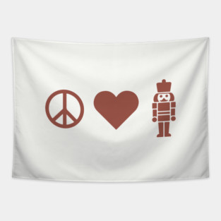 Peace Love Nutcracker Tapestry