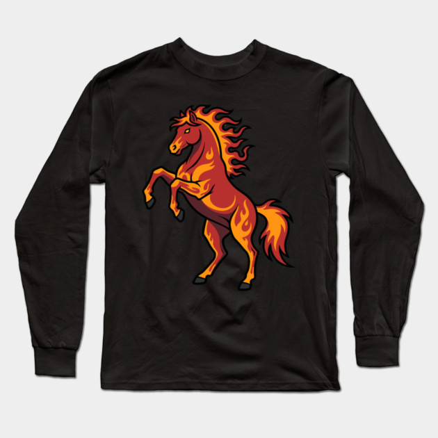 Fire Horse 2026 Long Sleeve T-Shirt by CreativeSage