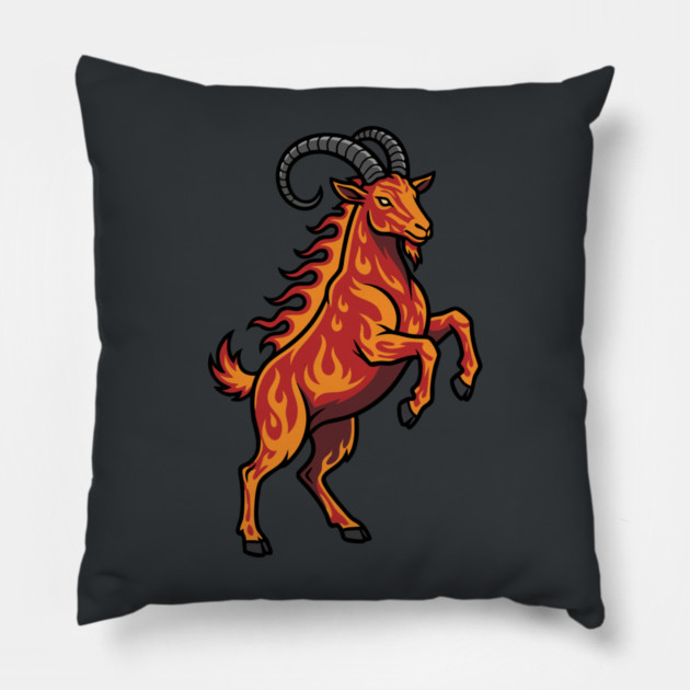 Year of the Fire Goat 2027 Pillow by CreativeSage