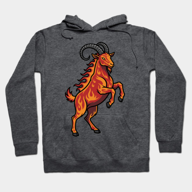 Year of the Fire Goat 2027 Hoodie by CreativeSage
