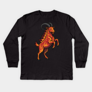 Year of the Fire Goat 2027 Kids Long Sleeve T-Shirt