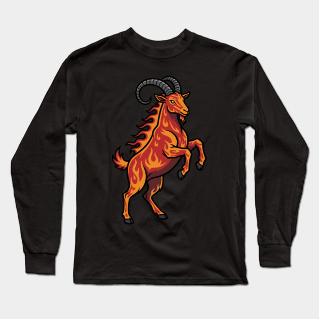 Year of the Fire Goat 2027 Long Sleeve T-Shirt by CreativeSage