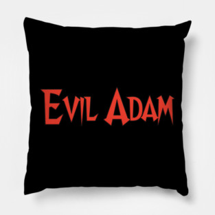 Evil Adam Logo Text Only Pillow