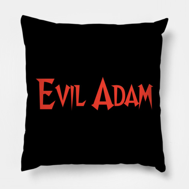 Evil Adam Logo Text Only Pillow by Evil Adam